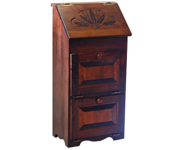 Tator Bin / Bread Box with Wheat Carving