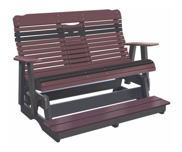 5' High Curve Back Counter Height Settee Glider