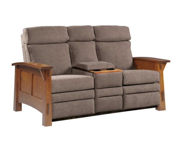 Country Shaker Center Console Recliner Love Seat