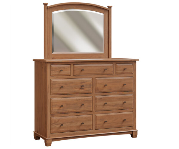 Bella Dresser with Cap Arched Mirror