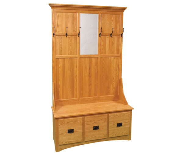 Mission 3 Drawer Hall Seat
